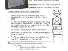 châssis ouvrant d'AERATION pour bardage 40 mm;intégration et étanchéité parfaites